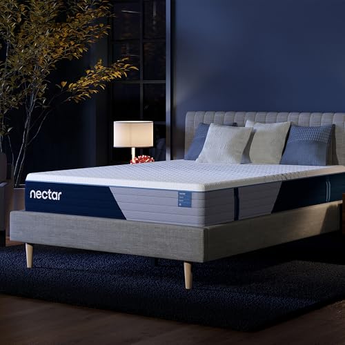 Nectar Classic Hybrid 12” Queen Mattress - Medium Firm - Memory Foam & Innerspring Coils - Cooling Top Layer - Back Pain Relief - Mattress in a Box - 365-Night Trial & Forever Warranty