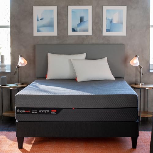 Layla Sleep Hybrid Foam Mattress | Supportive Mattress | Flippable to a Soft or Firm Side | Advanced Cooling Design | Motion Minimizing | Tri-Zone Airflow Layers (Queen (U.S. Standard))