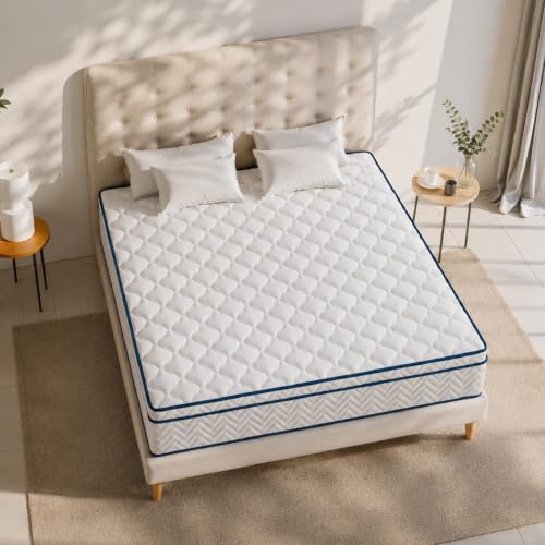 SUQGUT 12 Inch Full Size Mattress, Plush Hybrid Mattress in a Box, Individual Pocket Coils for Pressure Relief, CertiPUR‑US Certified, Vacuum‑Compressed, Fits Full Bed Frame, Dimensions: 54" x 75"