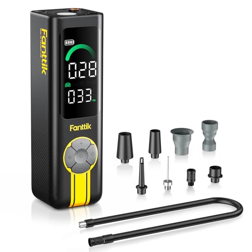 Fanttik X10 Cross Tire Inflator/Blower 2-in-1, Cordless Tire Inflator Portable Air Compressor, 150PSI Air Pump for cars and bikes, with Light and Power Bank, Deflate for Air Mattresses, Pool Floats