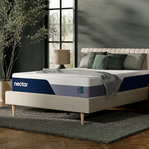 Nectar Premier 13” Memory Foam Mattress, Queen, Medium Firm, 1-Year Trial